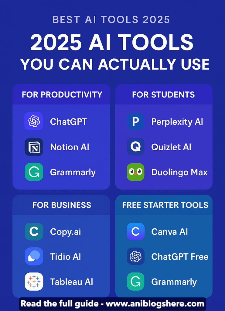 Highly Useful AI Tools - The 2025 Beginner's Guide 7 AI Tools AI tools