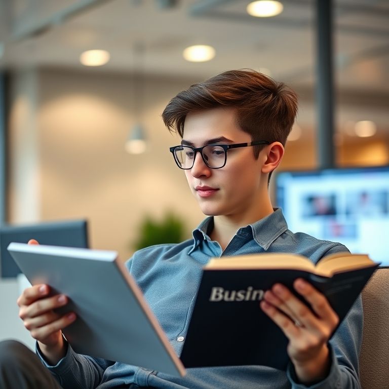 A professional taking an online course for lifelong learning and personal development, transforming their mindset