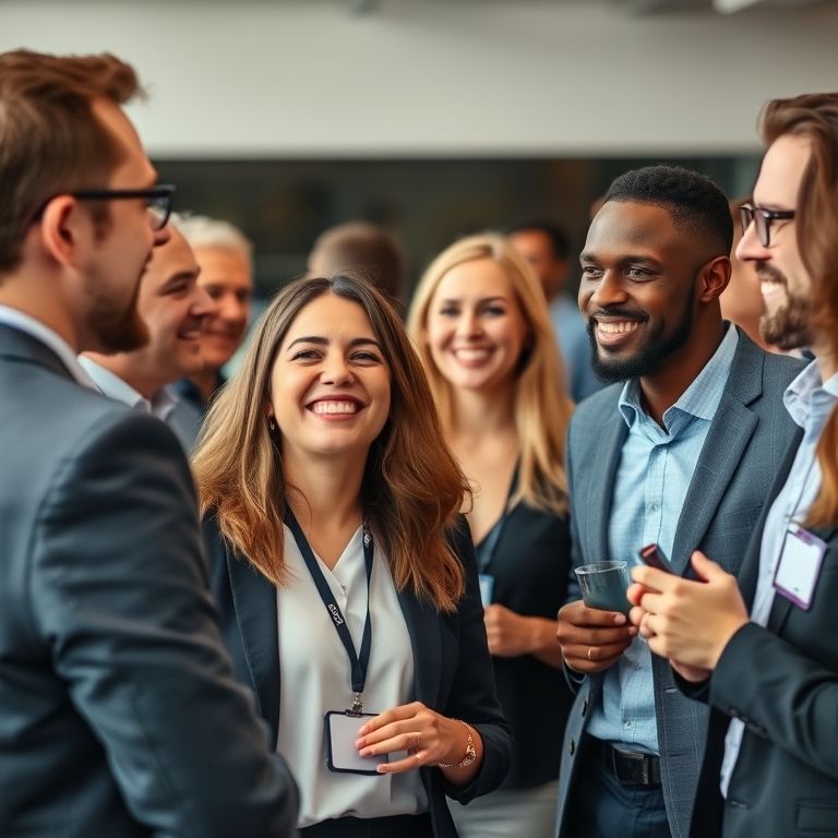 Transformative Mindset - Professionals networking and building communication skills for career growth.