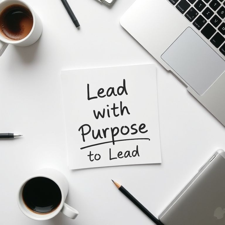 Inspirational leadership quote on desk symbolizing motivation and leadership vision - Leadership Tips