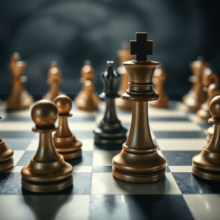 End Game - Symbolic chessboard representing strategy and power in End Game