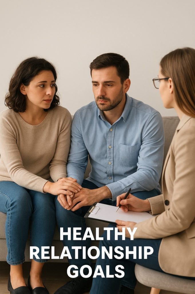 12 Powerful Secrets to Building a Healthy Relationship in Today’s Modern World 7 healthy relationship Healthy Relationship - Couple in a counseling session with a therapist — representing relationship growth, emotional healing, and seeking expert guidance.