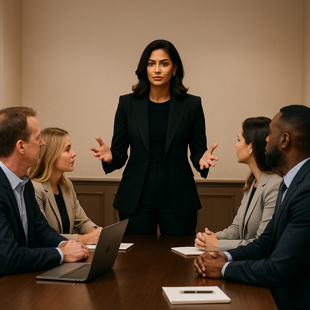 How Introverted Leaders Can Handle Social Pressure: 18 Practical Strategies for Quiet Confidence 6 introverted leaders an introverted leader speaking to her team