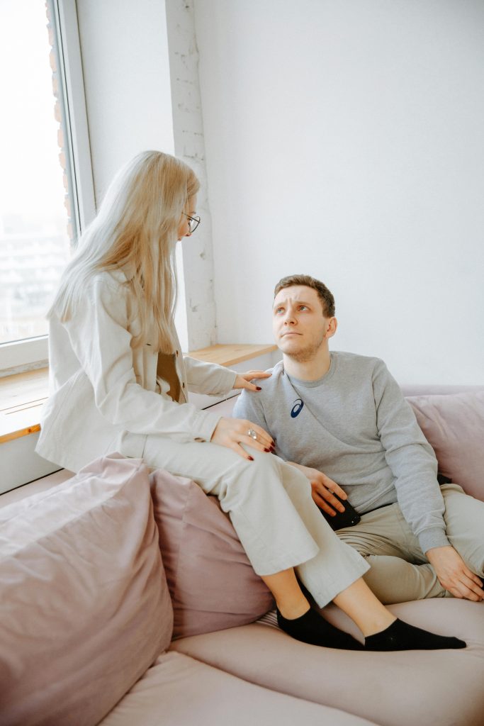 12 Powerful Secrets to Building a Healthy Relationship in Today’s Modern World 1 healthy relationship Healthy Relationship - Modern couple having an open, heartfelt conversation on a couch — symbolizing emotional intimacy and healthy communication.