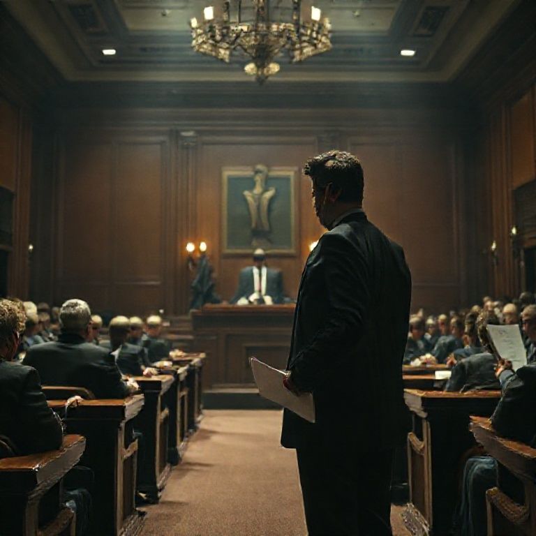 Book Review: The Proving Ground (2025) – The Lincoln Lawyer Returns with Relentless Intensity 6 the proving ground Lawyer in courtroom delivering defense argument under tense atmosphere — symbolic of Mickey Haller in The Proving Ground by Michael Connelly.