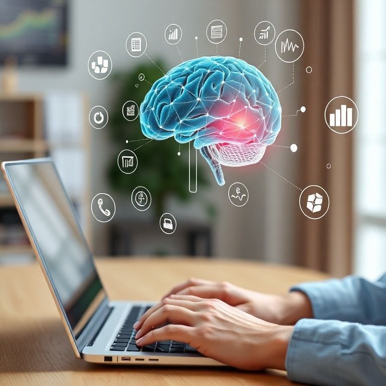 A person using AI Tools to automate your personal finance