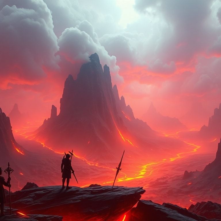Avatar Fire and Ash movie review showing Na’vi warriors standing in a volcanic Pandora landscape filled with fire and ash