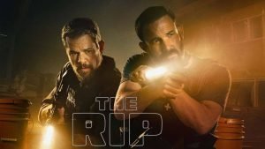 The Rip (2026) - A Delightfully Crisp Action Caper 10 spider-man Police officers standing under a dim streetlight at night, their tense expressions reflecting the emotional and moral conflict central to The Rip.