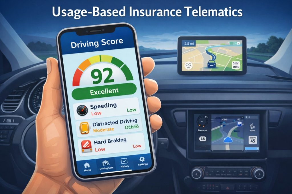 Best Auto Insurance Quotes in 2026: US, UK, and Europe Comparison Guide 2 auto insurance Usage‑based auto insurance telematics app showing driving score