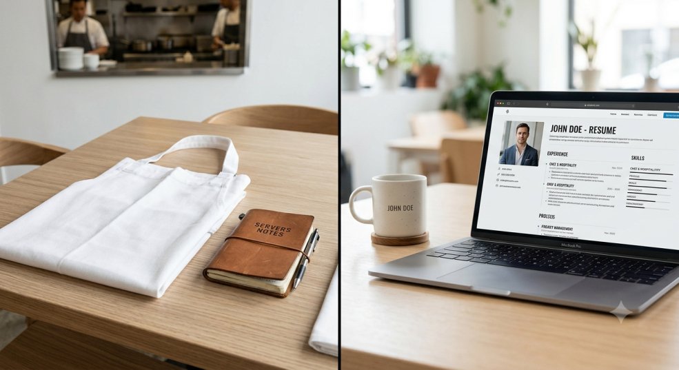10 High-Paying Corporate Jobs for Hospitality Workers - Easy Transition 2 corporate jobs for hospitality workers A minimalist lifestyle workspace showing a transition into corporate jobs for hospitality workers.